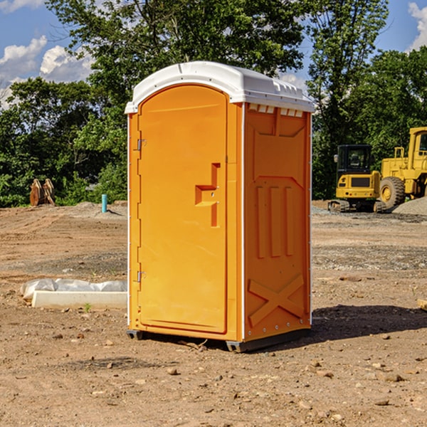 how often are the porta potties cleaned and serviced during a rental period in Canadian OK